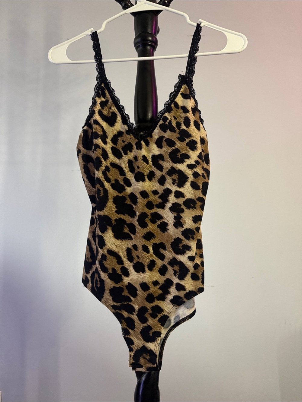 Bear Dance Leopard Print Bodysuit - Tan/Black